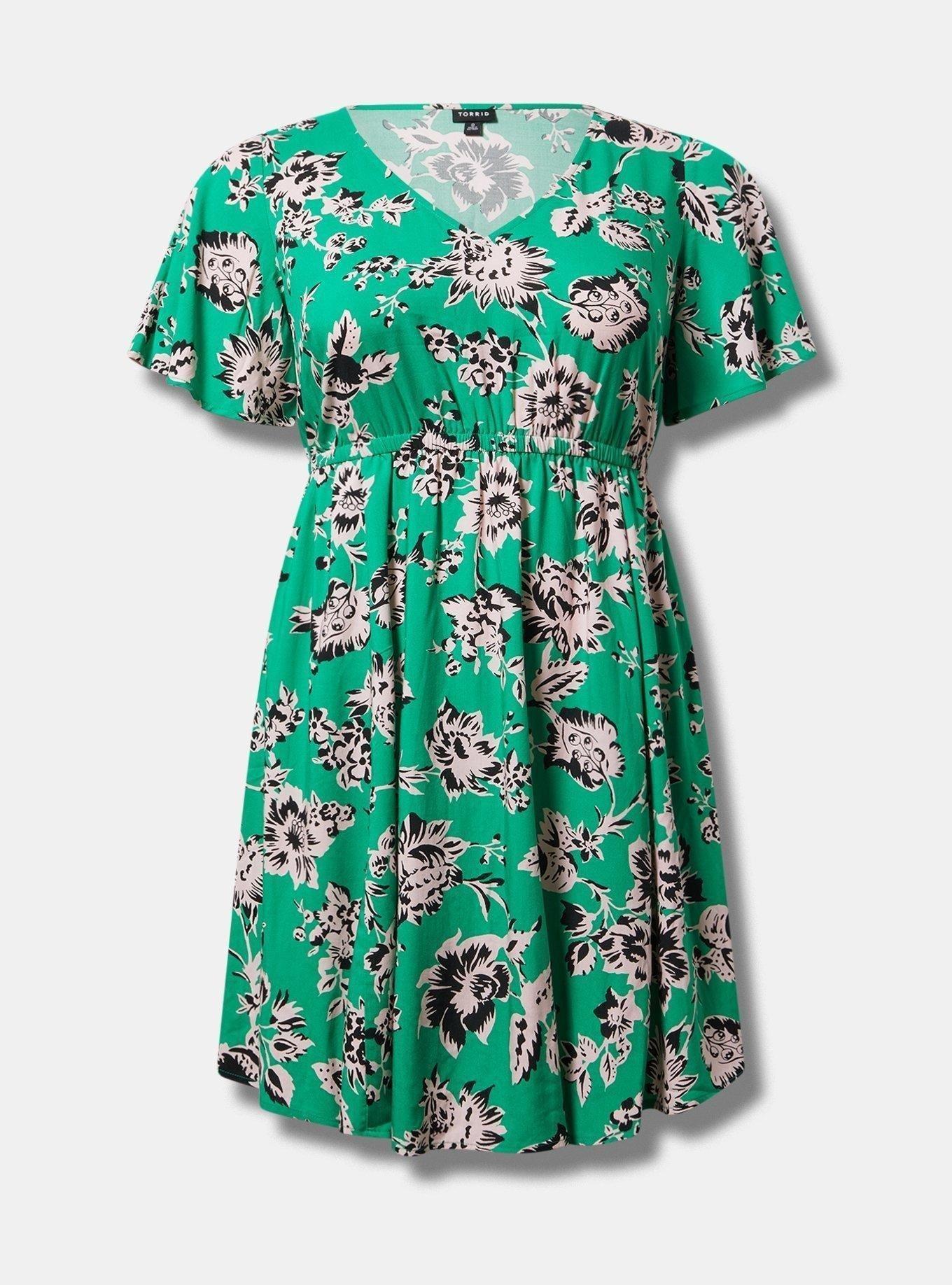 Challis V-Neck Mini Dress Product Image