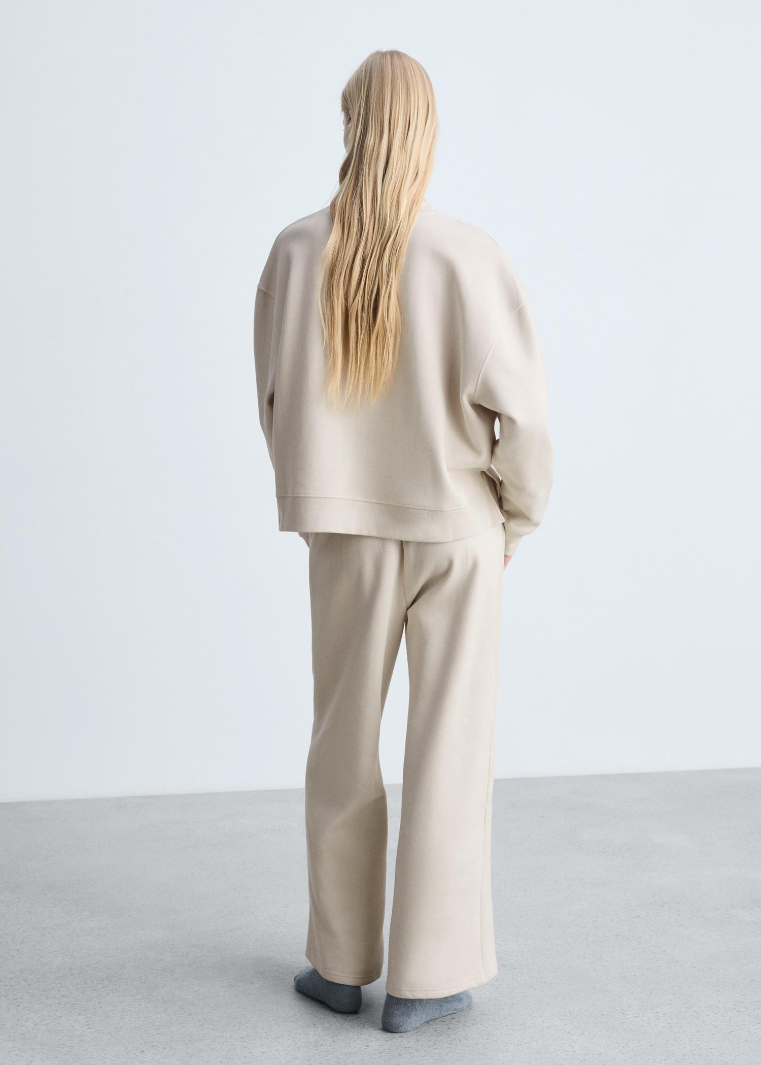 Cotton plush pants - Women | MANGO USA Product Image