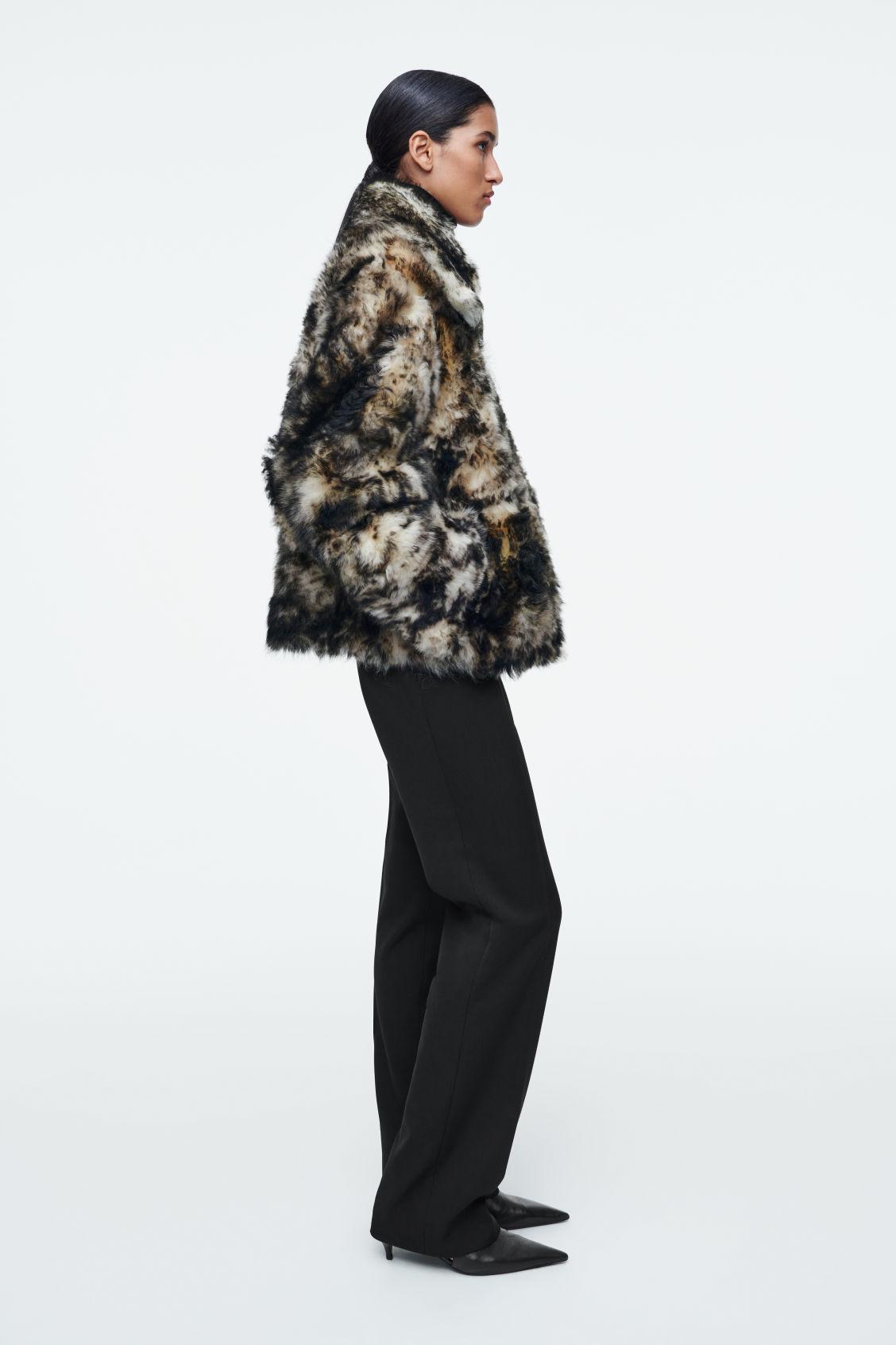 LEOPARD-EFFECT SHEARLING JACKET Product Image