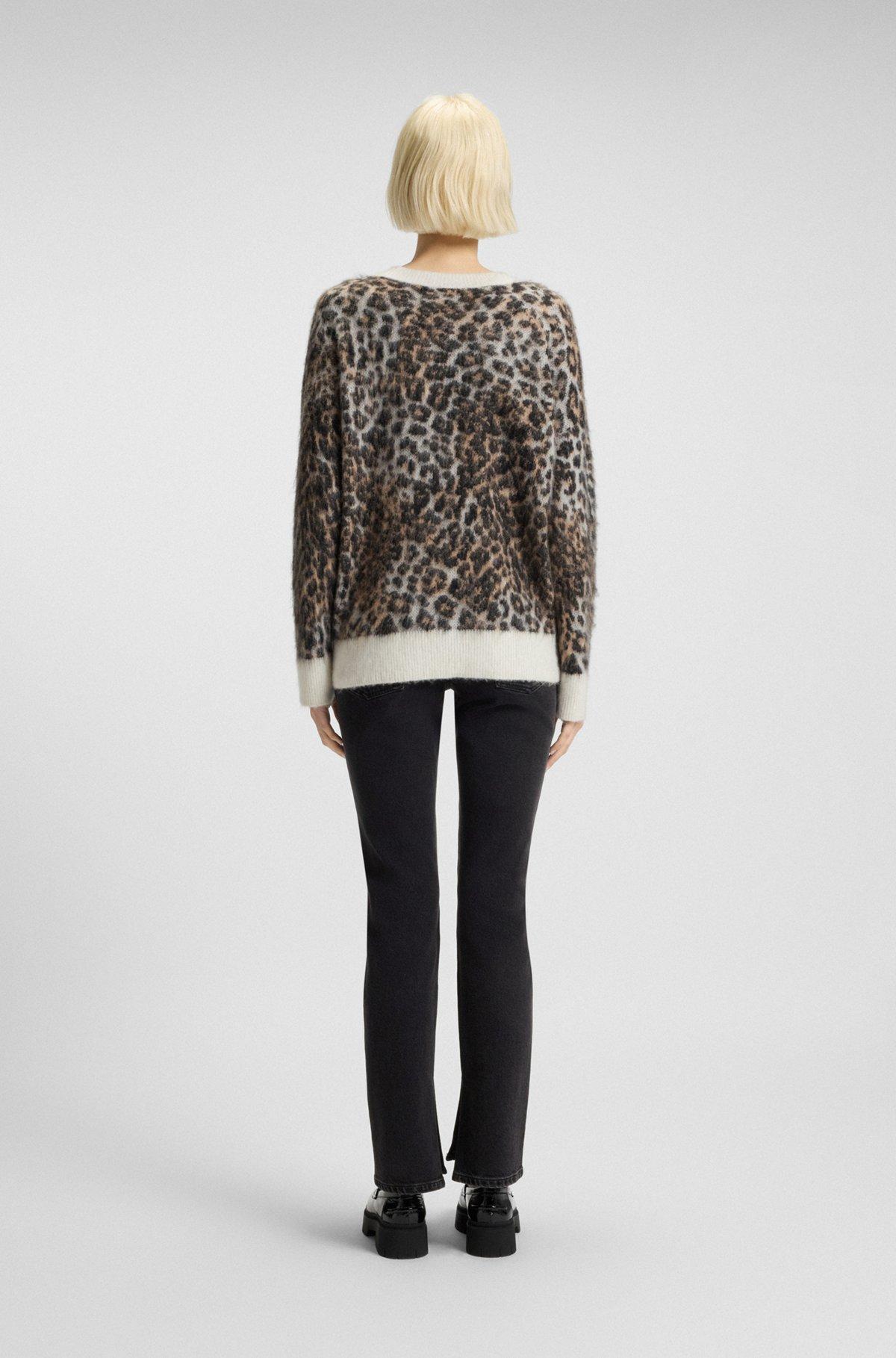 High-waisted slim-fit jeans in grey stretch denim Product Image