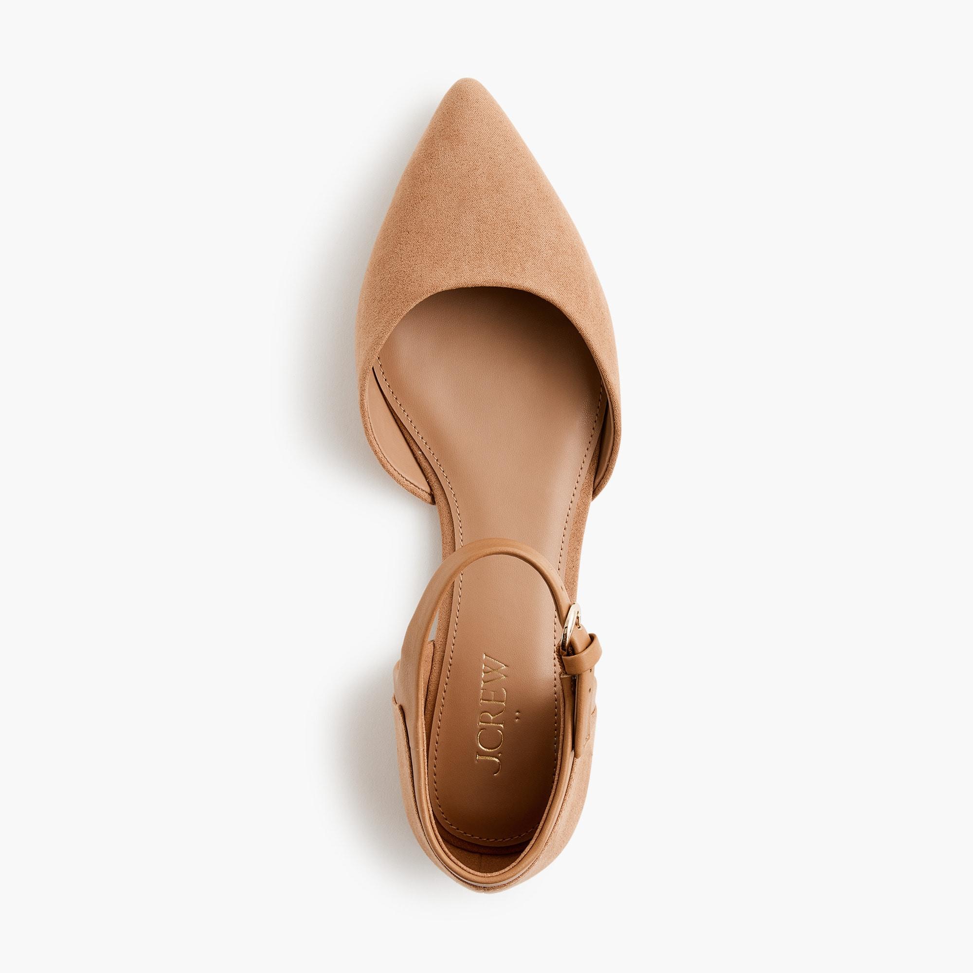 Pointed-toe ankle-strap flats Product Image