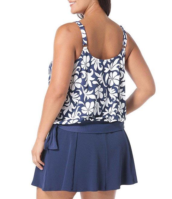 Beach House Plus Size Pique Solid Olivia Princess Seam Swim Skort Product Image