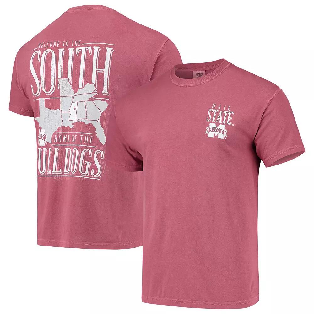 Men's Maroon Mississippi State Bulldogs Comfort Colors Welcome to the South T-Shirt,  Product Image
