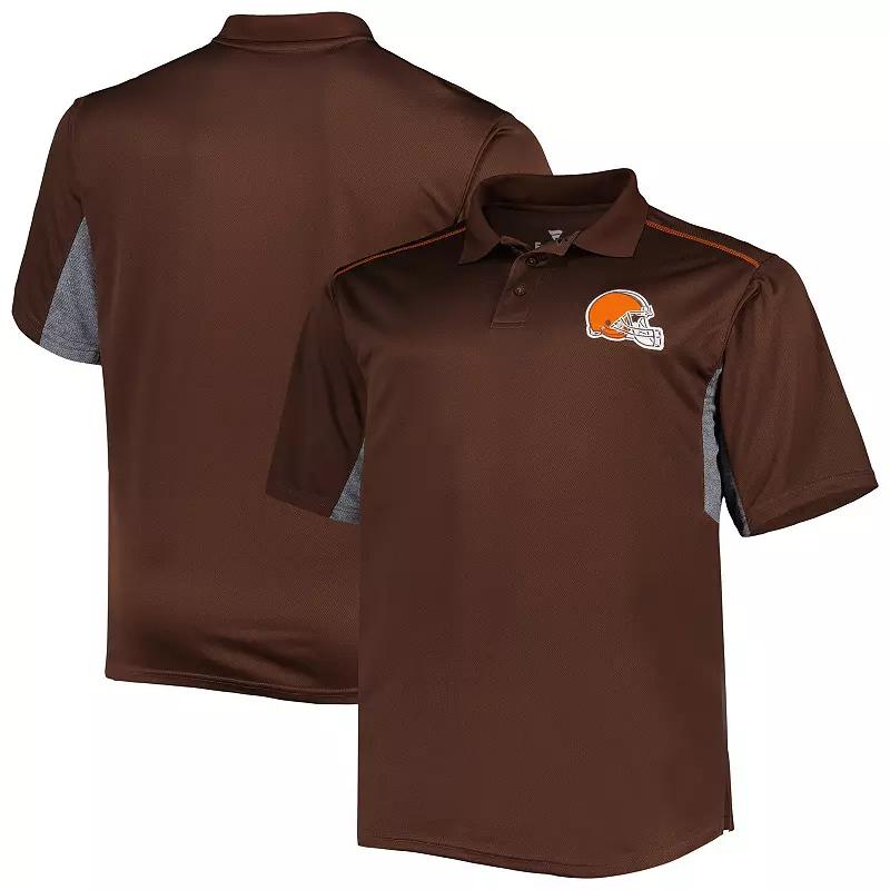 Men's Brown Cleveland Browns Big & Tall Team Color Polo,  Product Image