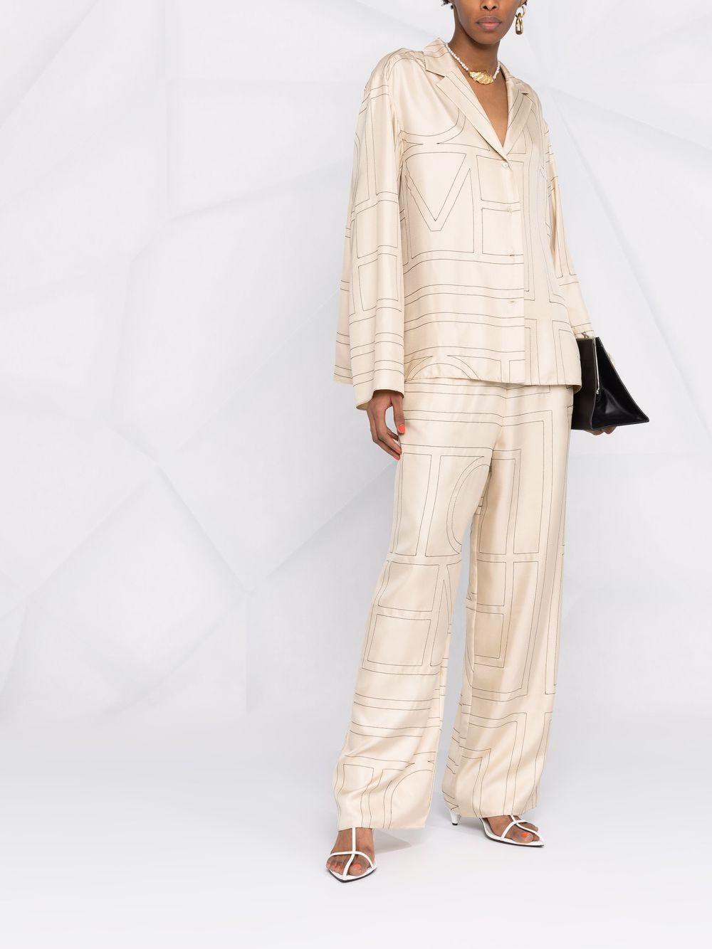 monogram silk pyjama shirt Product Image