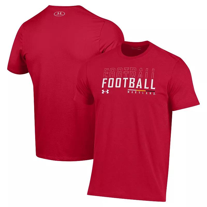 Men's Under Armour Red Maryland Terrapins 2024 Sideline Football Performance T-Shirt,  Product Image