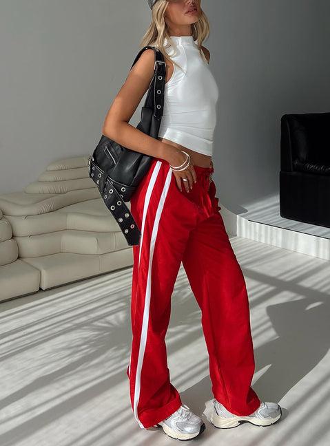 Keli Track Pants Red / White Product Image
