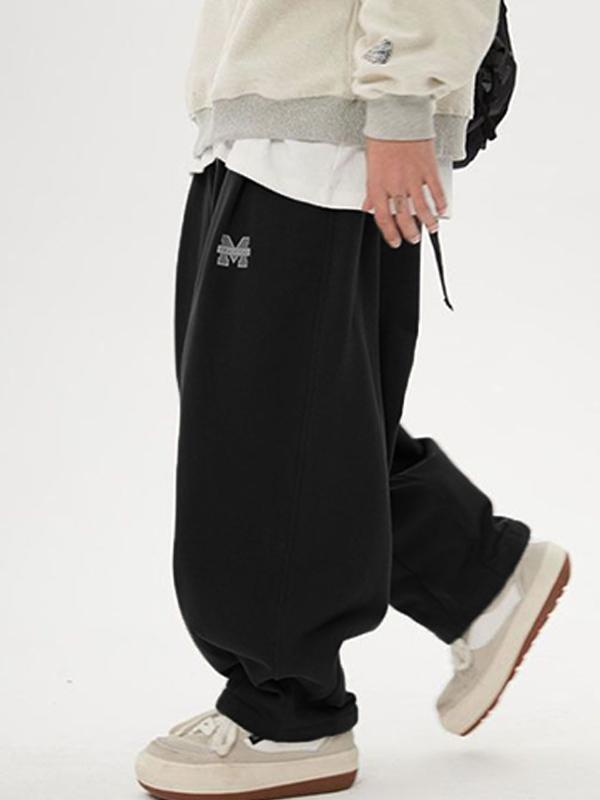 Men's Simple Print Embellished Lace Up Sweatpants Product Image