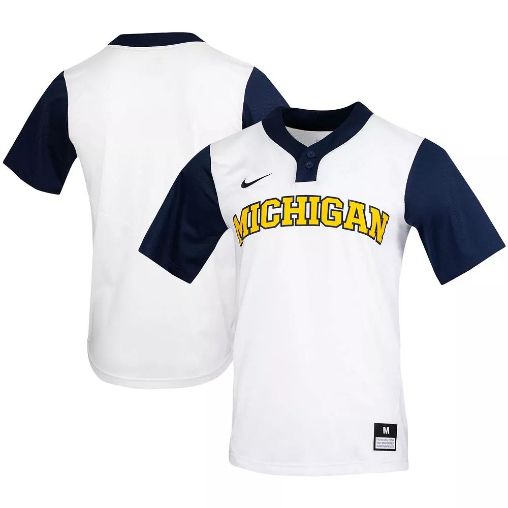 Unisex Nike White Michigan Wolverines Replica Softball Jersey, Men's,  Product Image