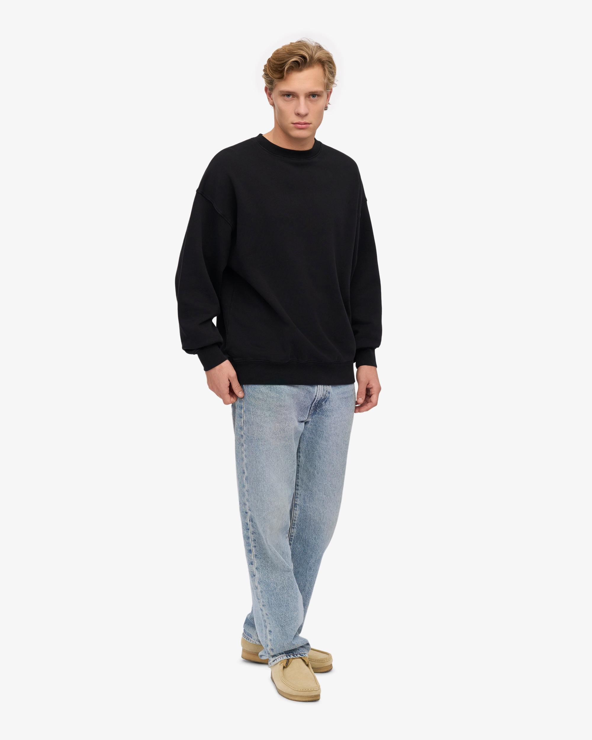 Organic Oversized Crew - Deep Black Product Image