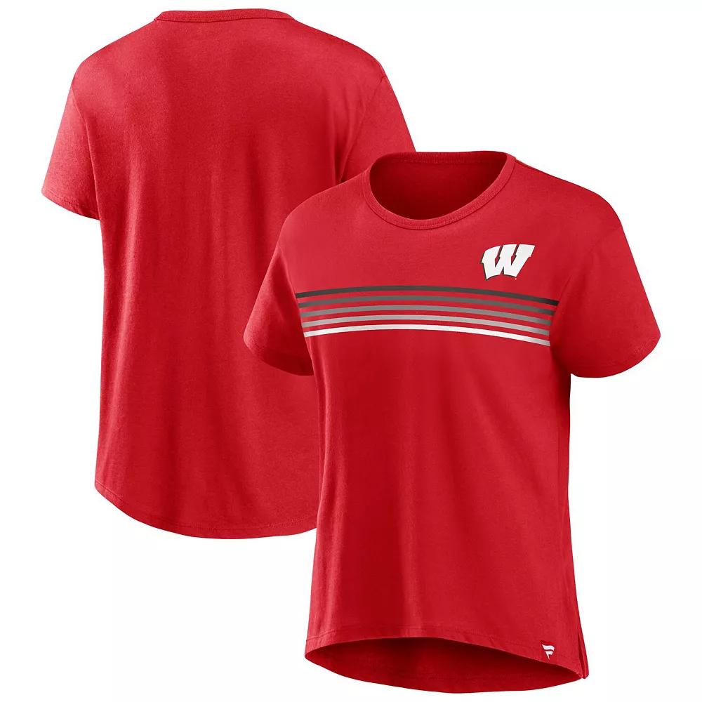 Women's Fanatics Branded Red Wisconsin Badgers Tie Breaker T-Shirt,  Product Image
