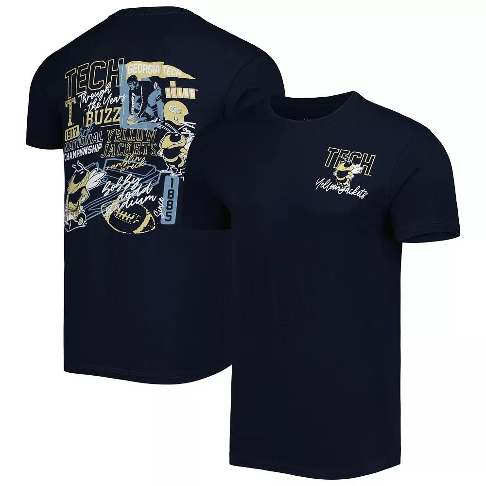Men's Navy Georgia Tech Yellow Jackets Vintage Through the Years Two-Hit T-Shirt, Size: XL, Blue Product Image
