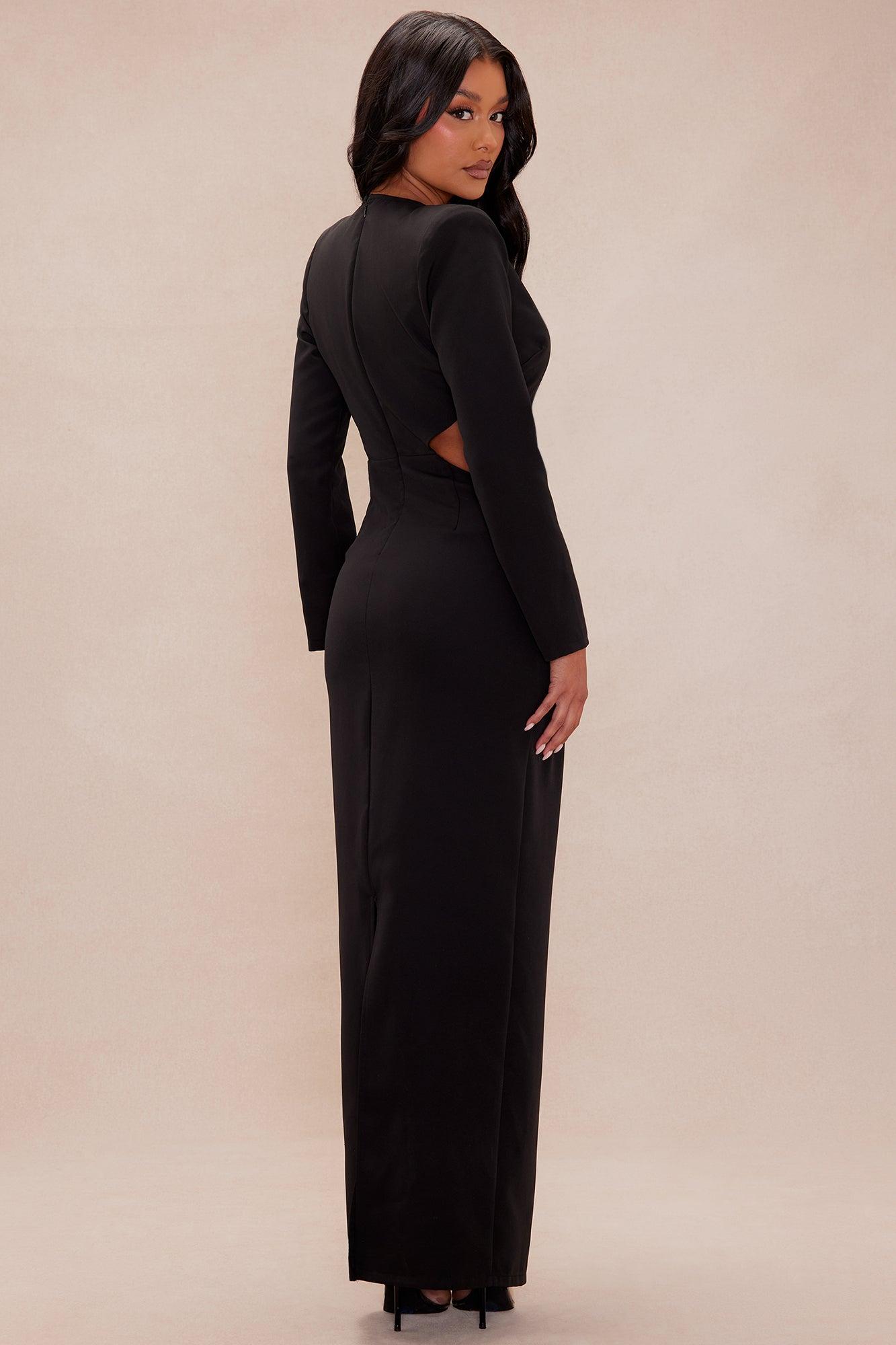 Sofia Cut Out Maxi Dress - Black Product Image
