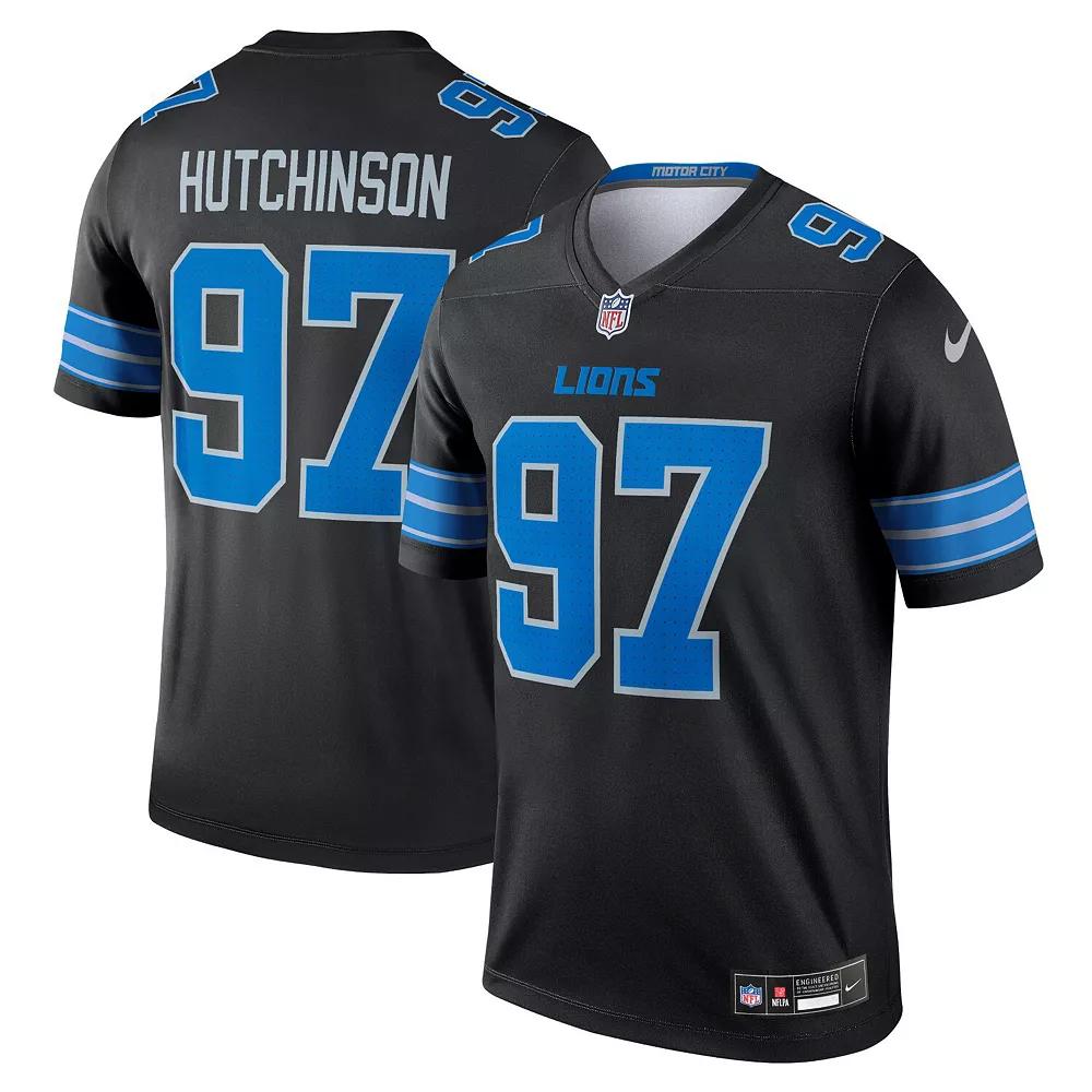 Men's Nike Aidan Hutchinson Black Detroit Lions Legend Jersey,  Product Image