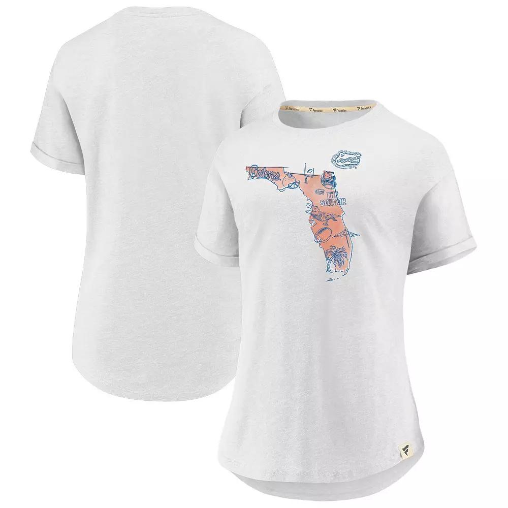 Women's Fanatics Branded White Florida Gators True Classics Home State T-Shirt,  Product Image