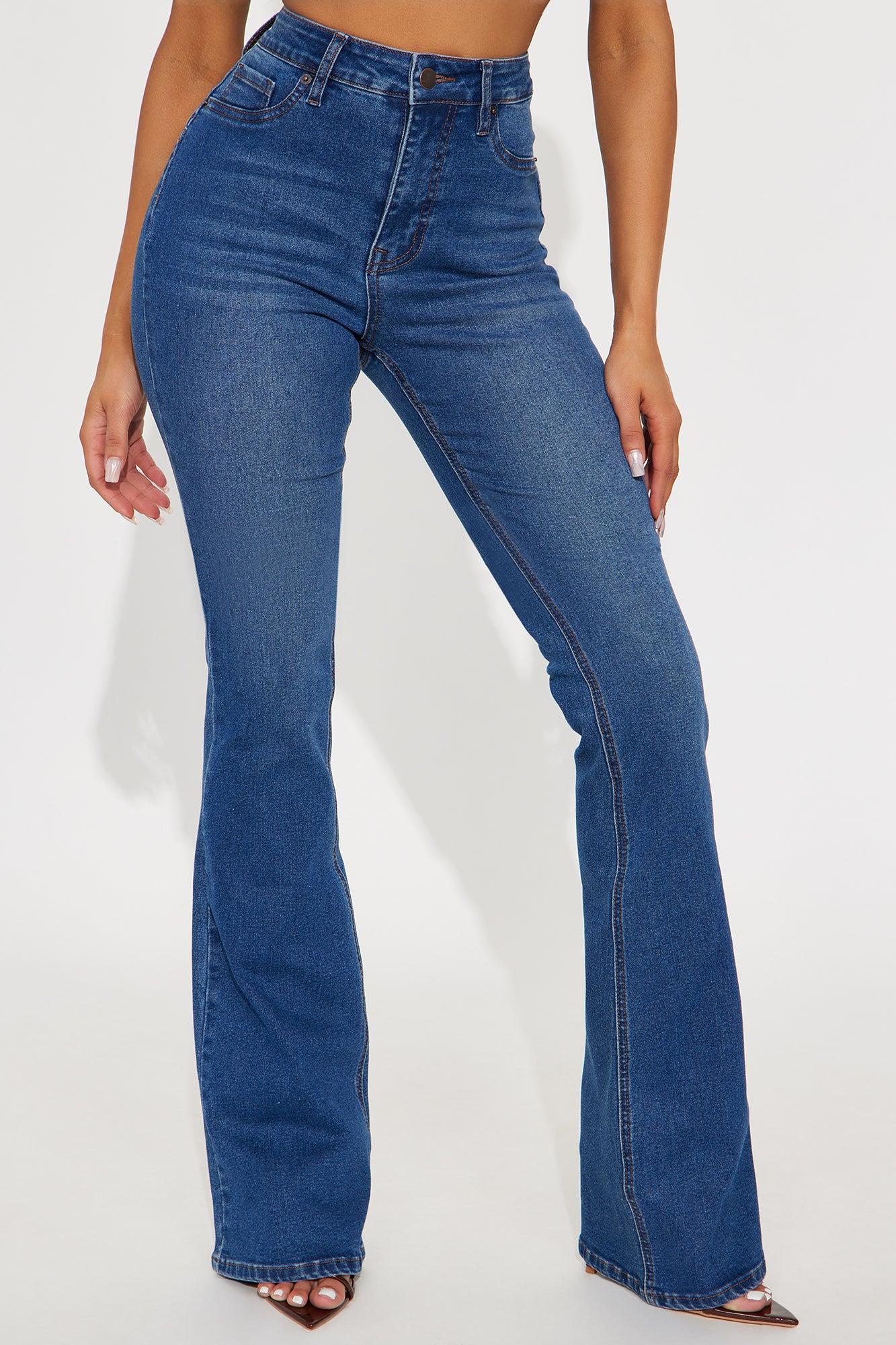 Tall Audrey Booty Lifting Stretch Flare Jeans - Dark Wash Female Product Image