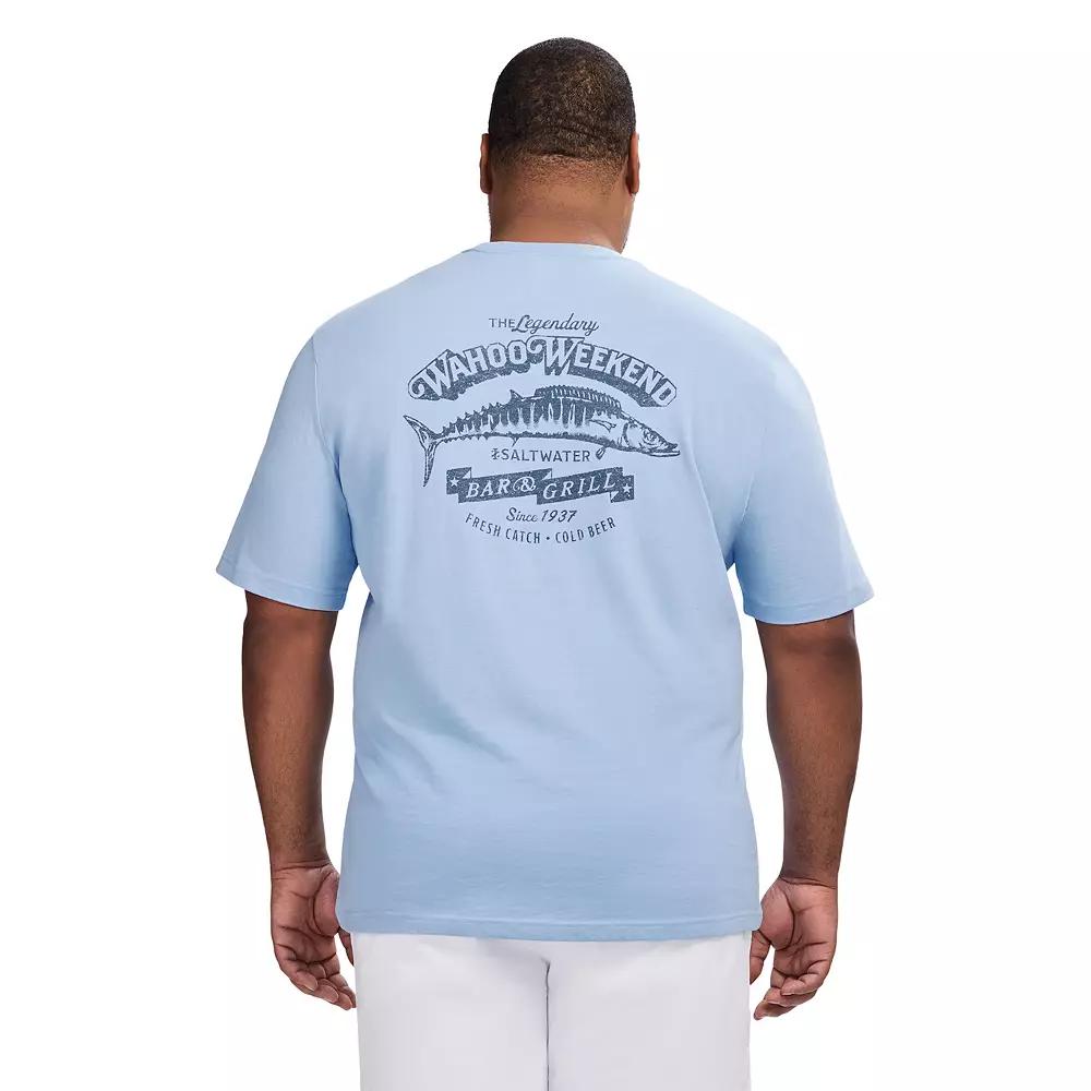 Big & Tall IZOD Saltwater Soft Wash Short Sleeve Graphic Tee, Men's, Size: 2XB, Placide Blue Product Image