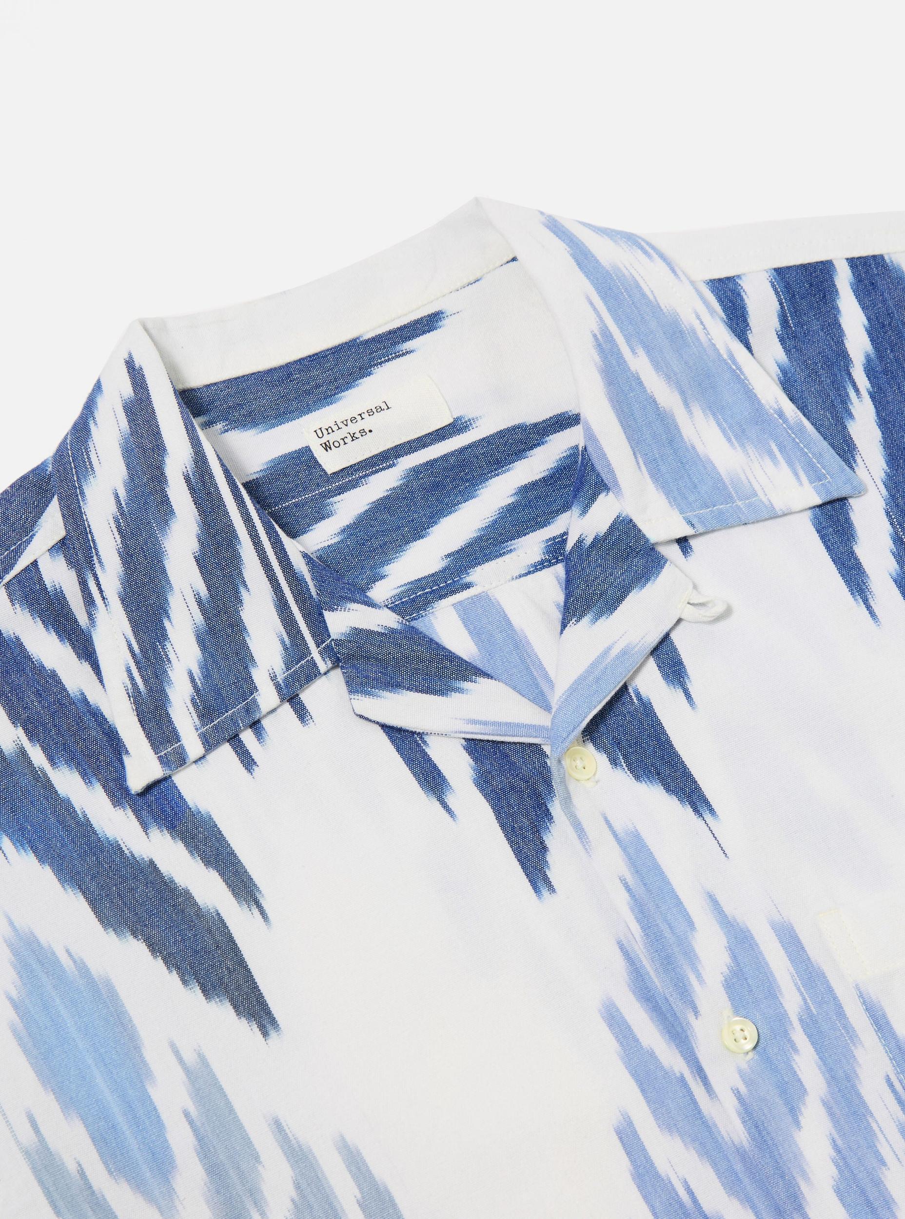 Blue Peacock Ikat Camp Shirt Product Image