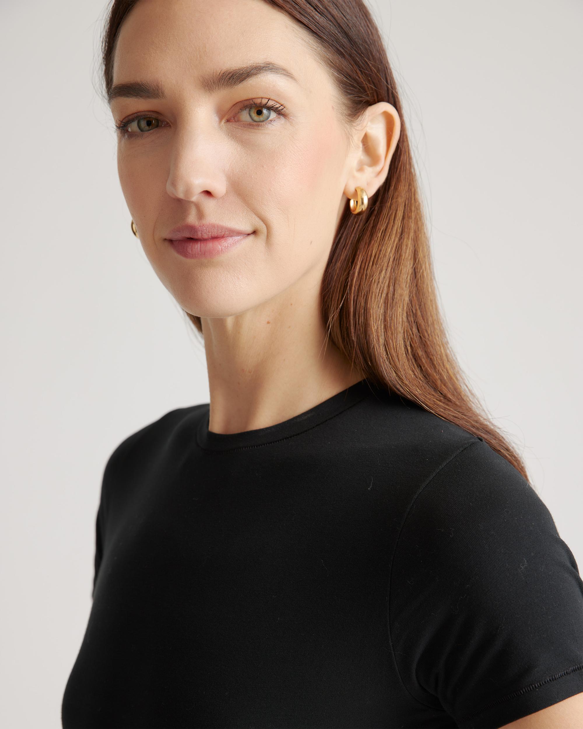 Quince | Women's Stretch Cotton Jersey Short Sleeve Bodysuit Size XS, Organic Cotton Product Image