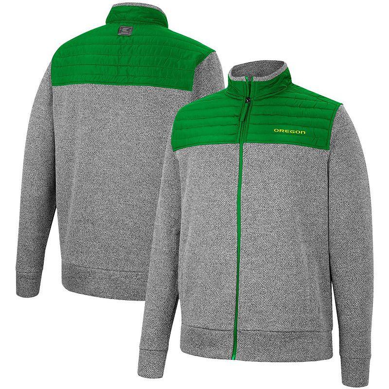 Men's Colosseum Charcoal/Royal Florida Gators Putter Herringbone Full-Zip Jacket,  Product Image