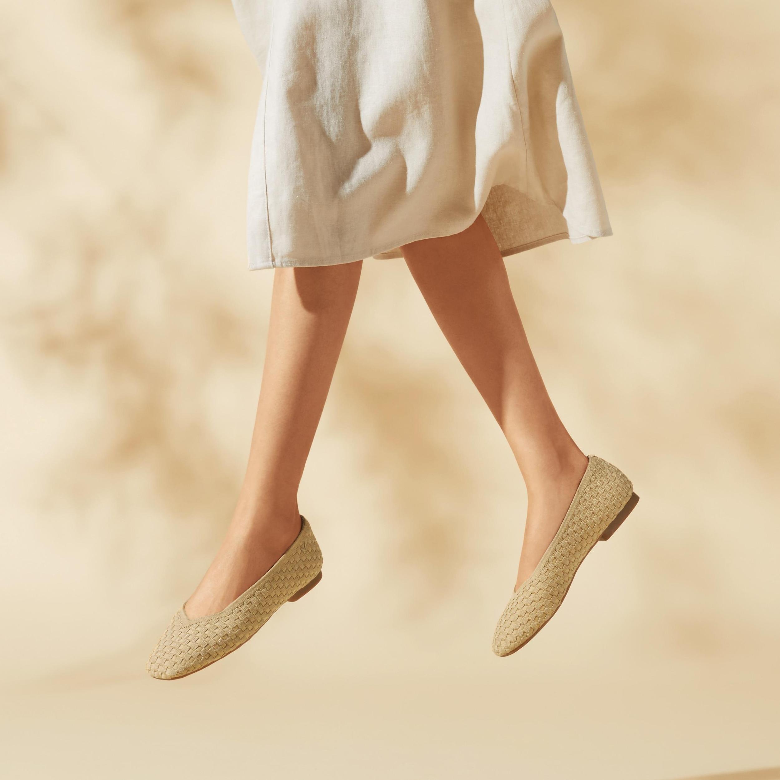 Square-Toe V-Cut Flats (Margot 2.0) Product Image