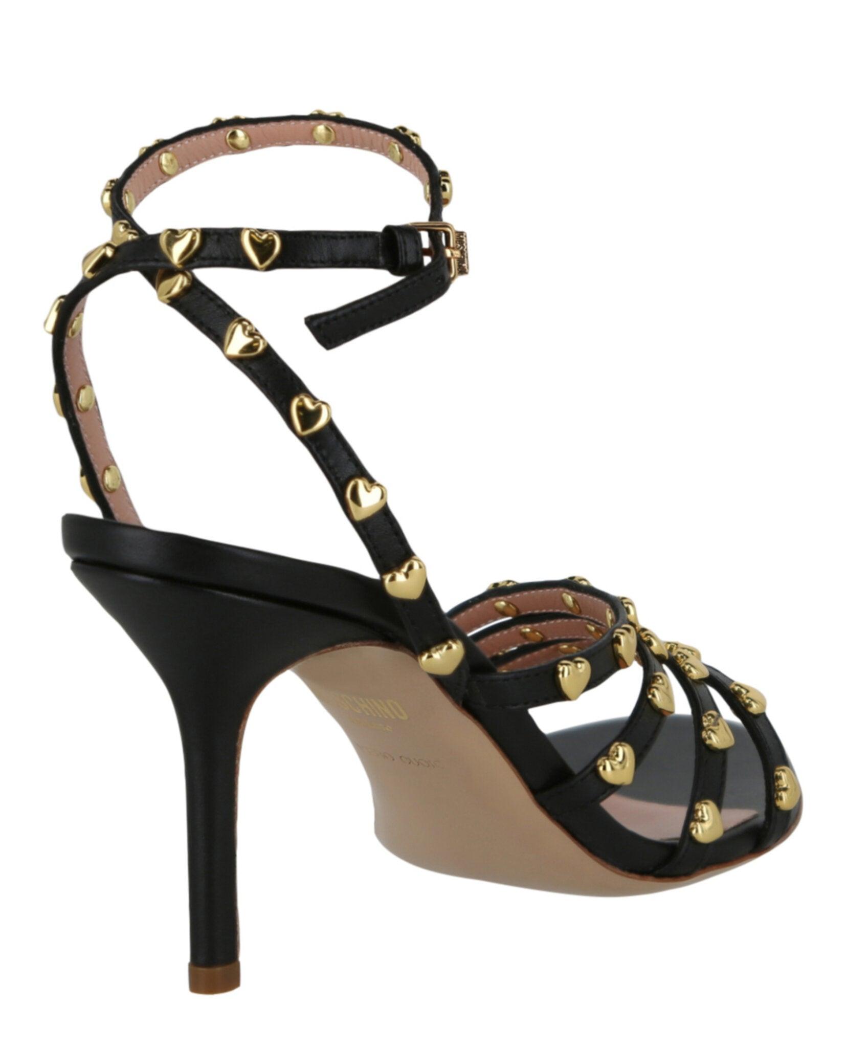 Moschino Stud-Embellished Heel Sandals Female Product Image