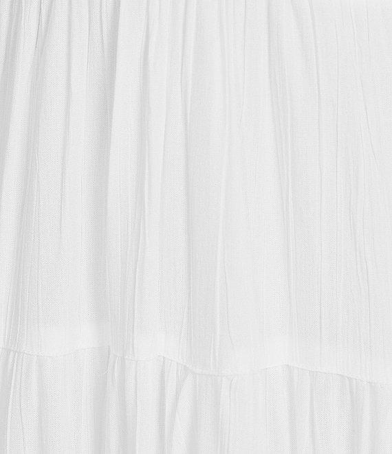 Angie Spaghetti Strap V-Neck Fit & Flare Tank Solid Dress Product Image