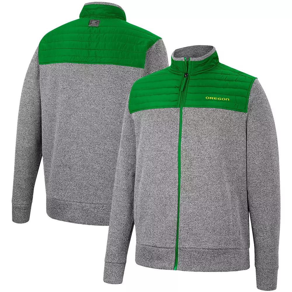 Men's Colosseum Charcoal/Royal Florida Gators Putter Herringbone Full-Zip Jacket,  Product Image