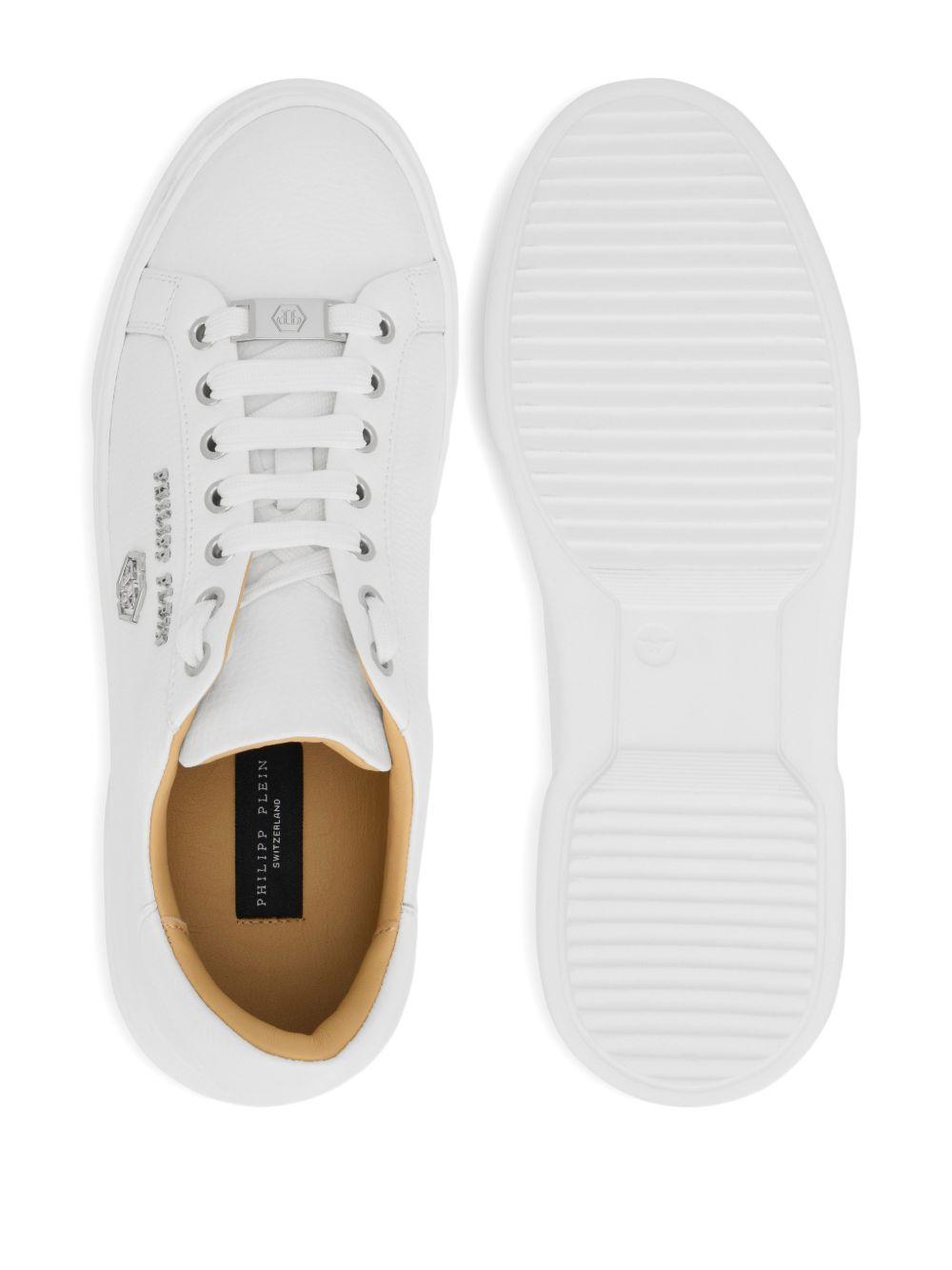 hexagon-logo leather sneakers Product Image