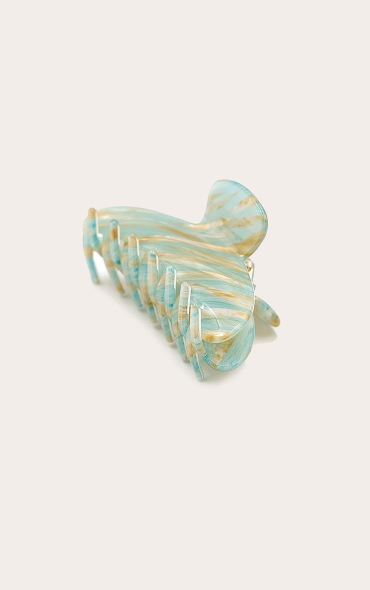 Powder Blue Marble Claw Clip Product Image