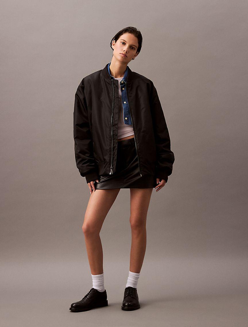 Faux Leather Miniskirt Product Image