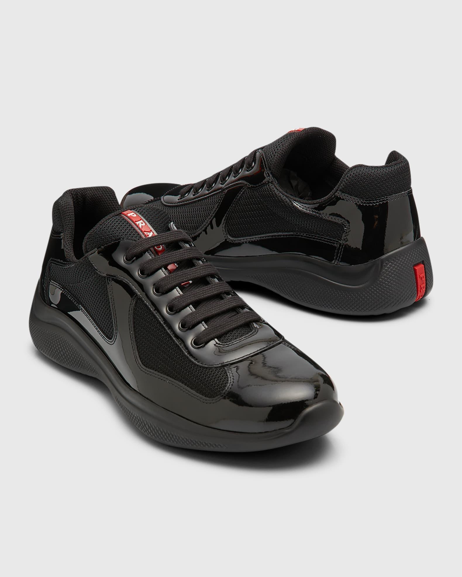 Men's America's Cup Patent Leather Patchwork Sneakers Product Image