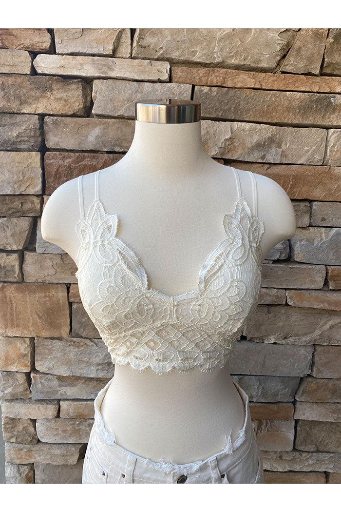 Adjustable Strap Crochet Lace Bralette Product Image