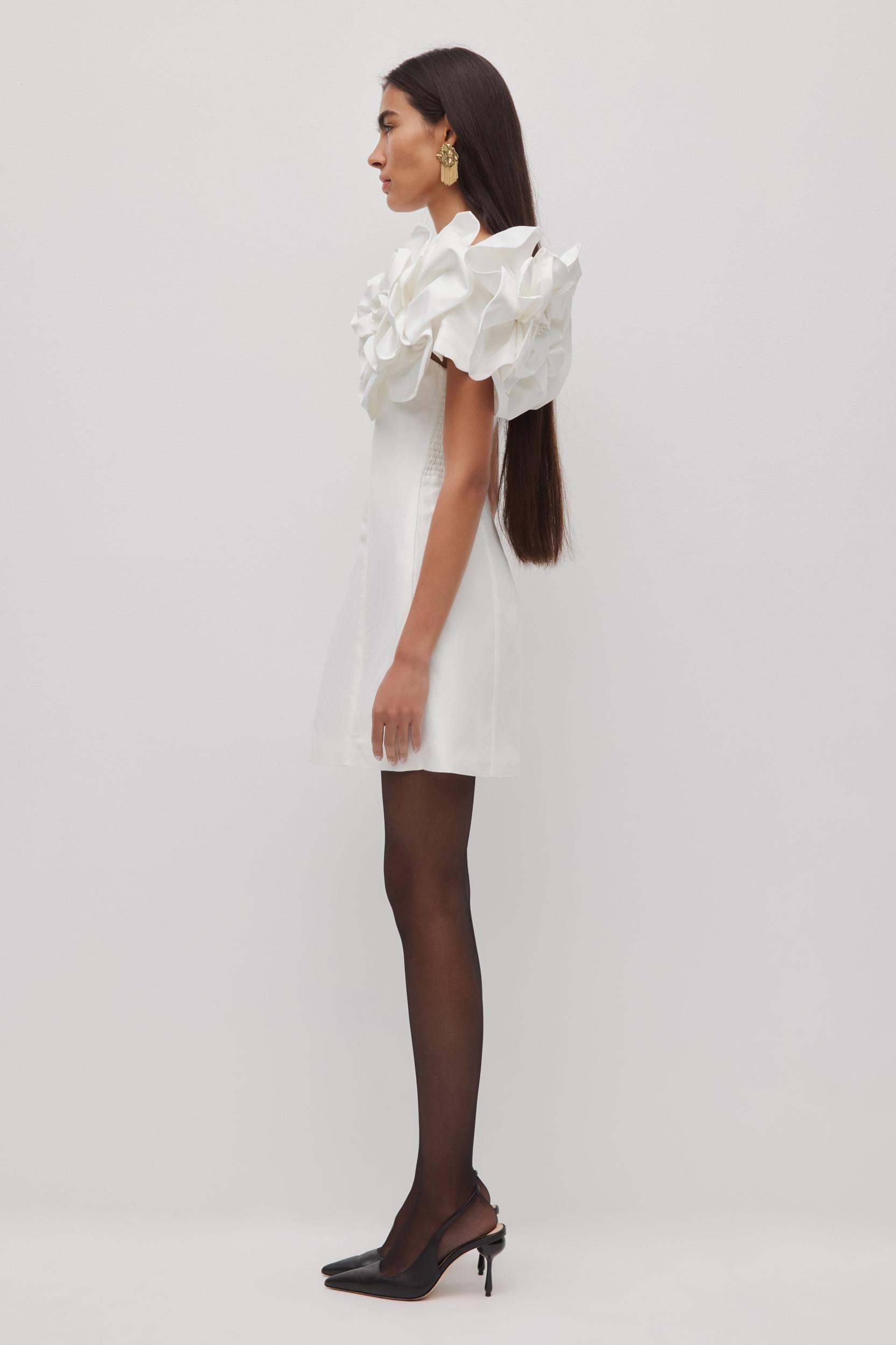 Florence Mini Dress-IVORY / 4 Product Image