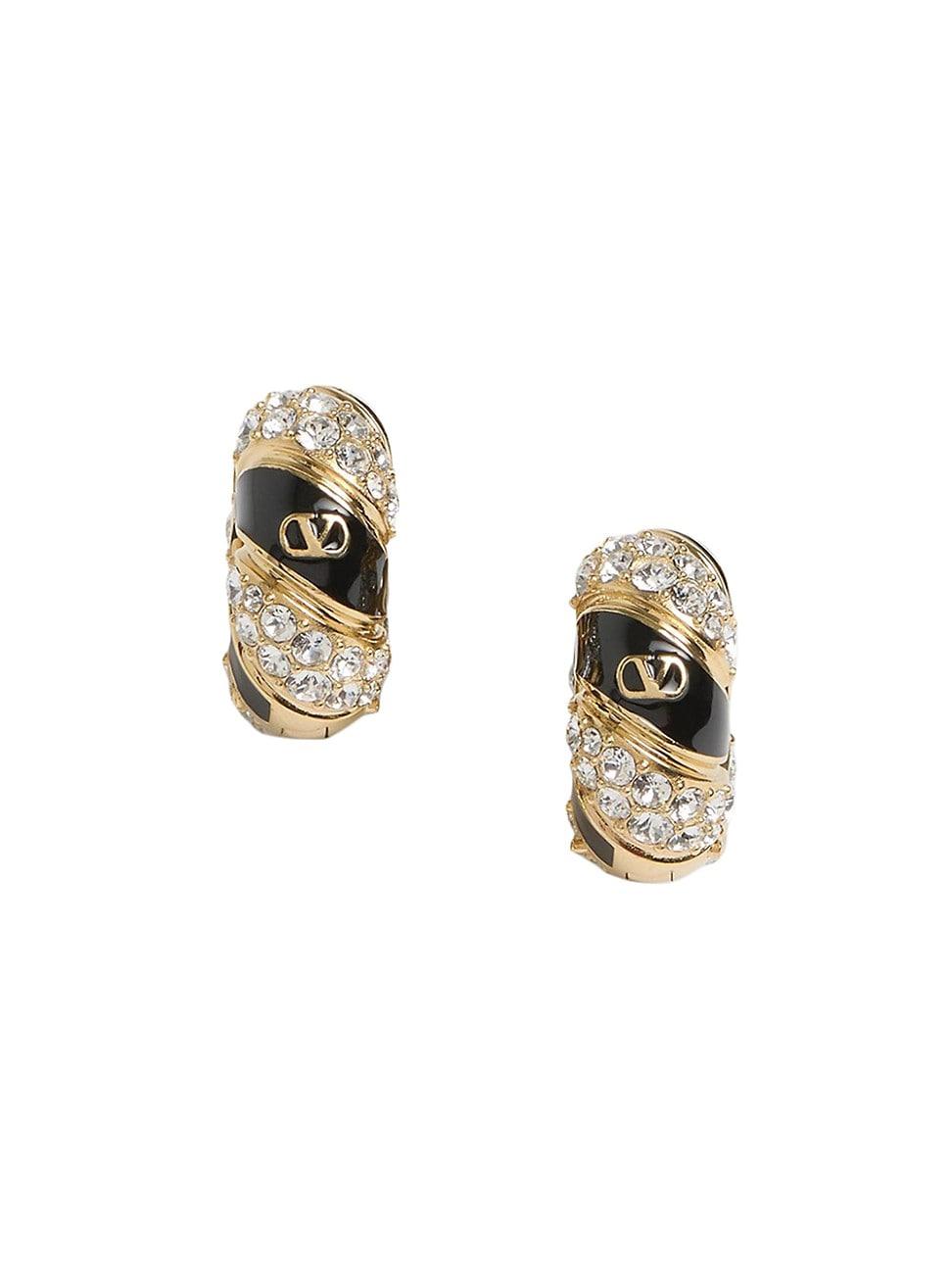 Womens Pas Plus Metal, Enamel and Swarovski Crystal Earrings Product Image