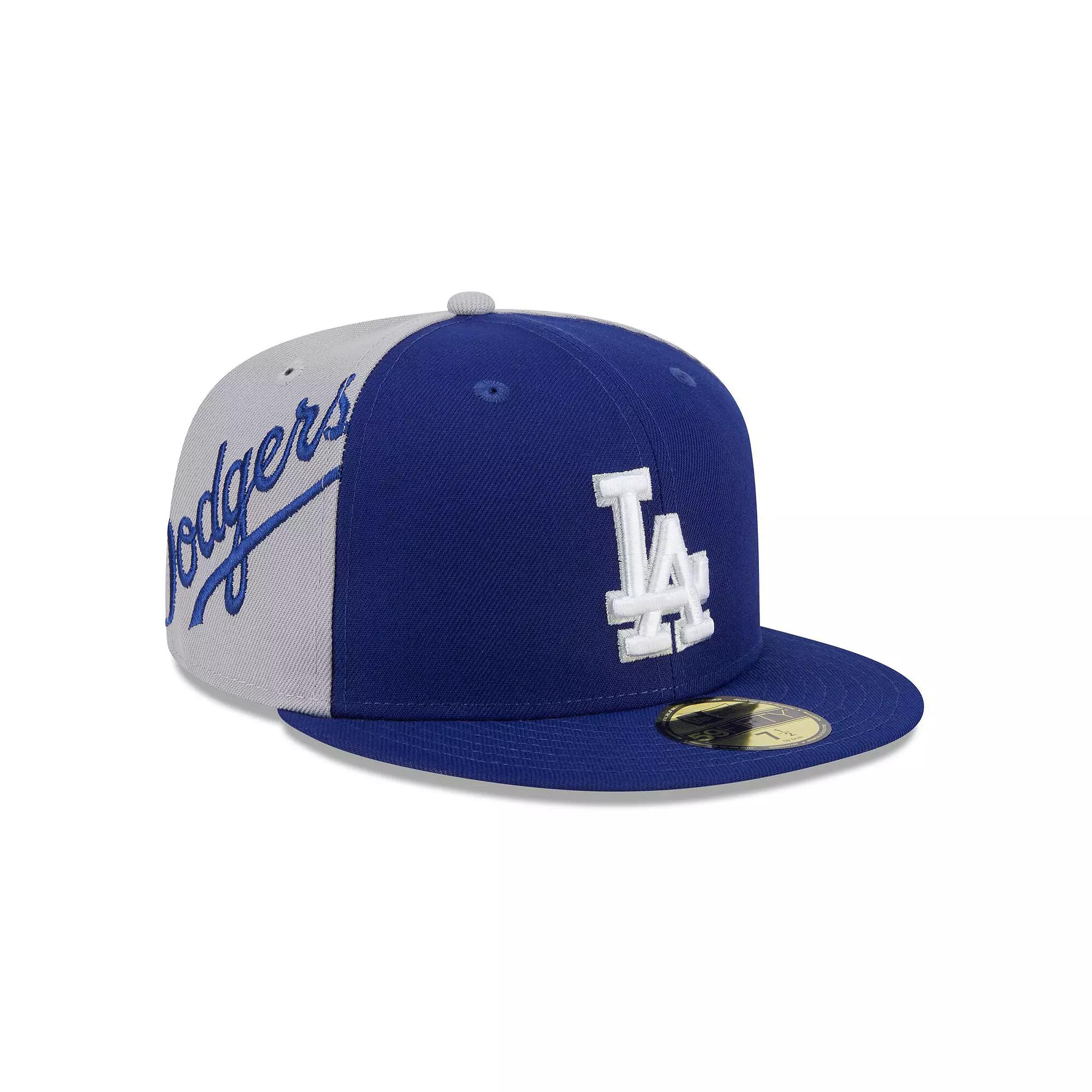 Men's New Era Royal/Gray Los Angeles Dodgers Gameday Sideswipe 59FIFTY Fitted Hat,  Product Image