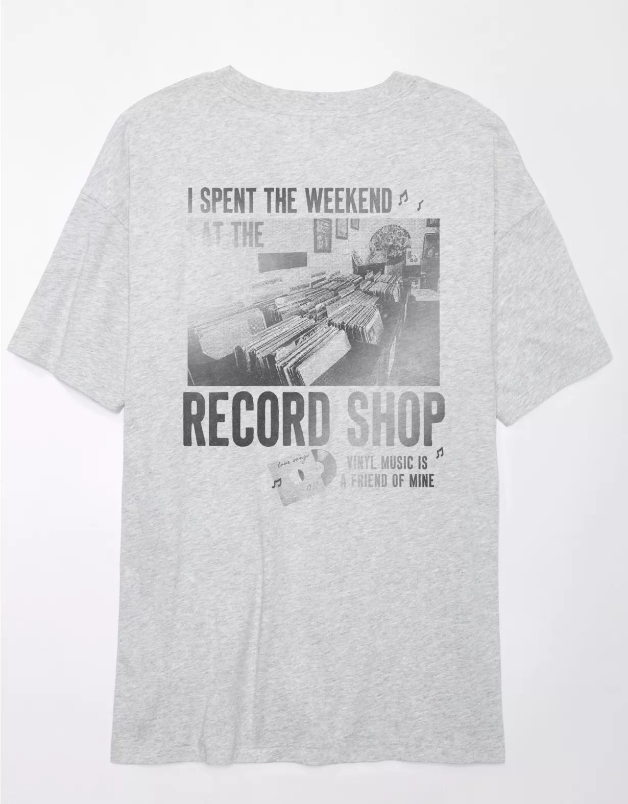 AE Oversized Music Graphic T-Shirt Product Image