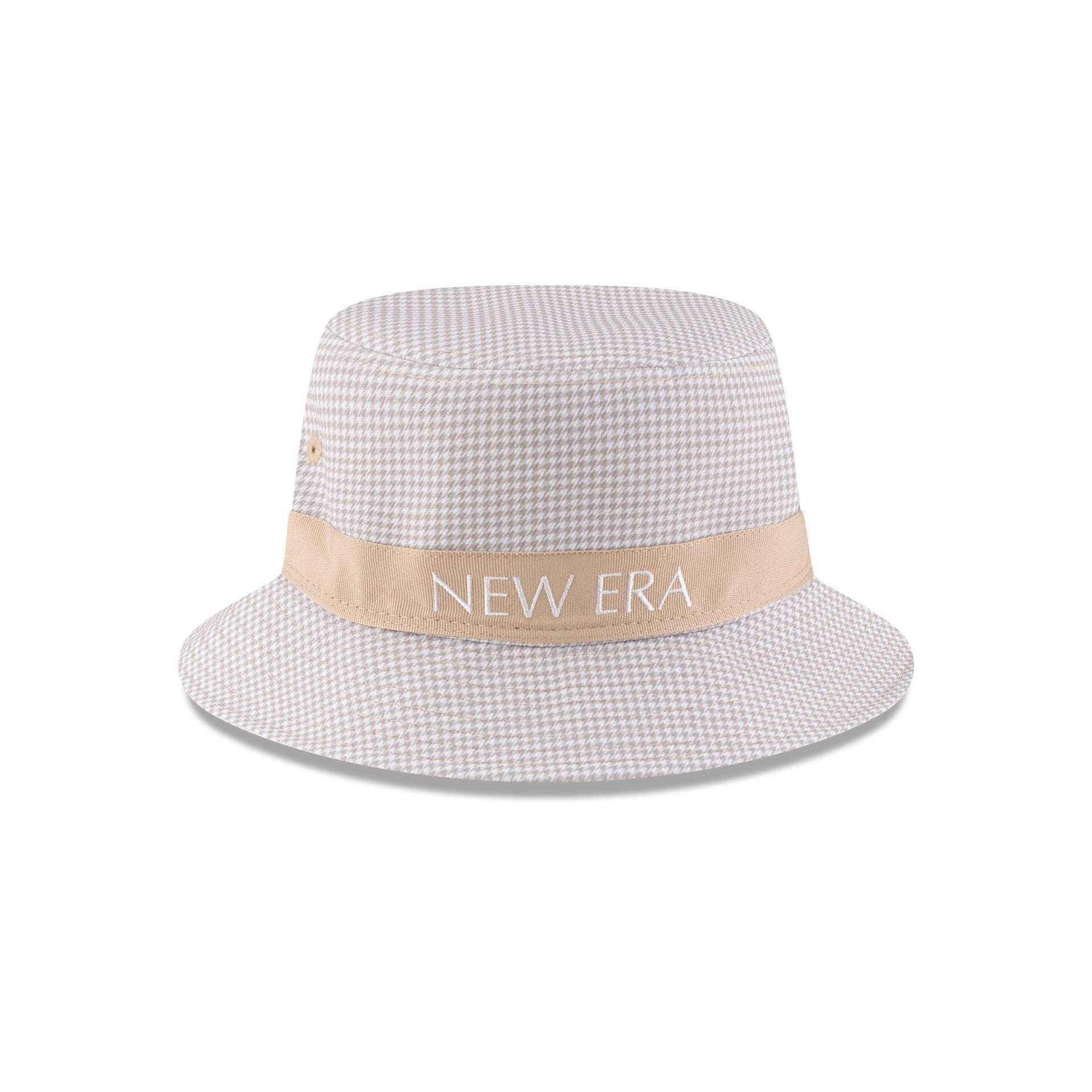 New Era Cap Houndstooth Beige Bucket Hat Male Product Image