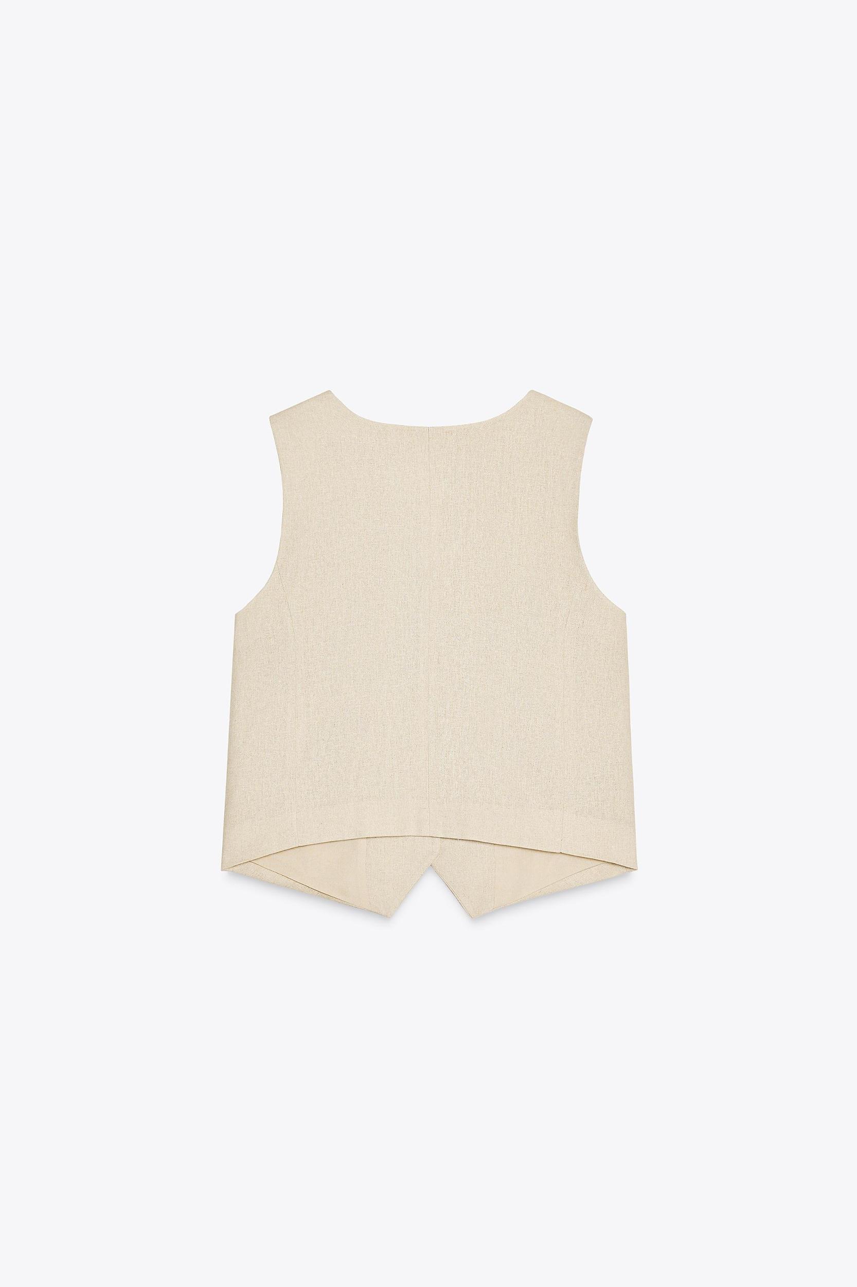 LINEN TAILORED VEST Product Image