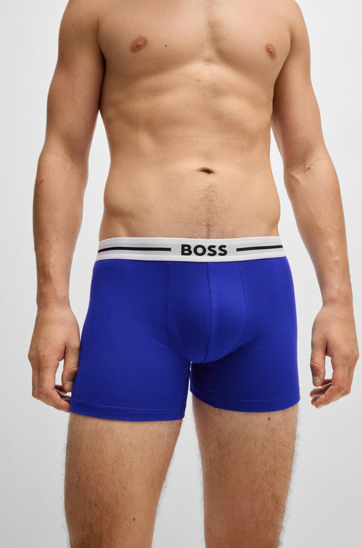 Three-pack of boxer briefs with logo stripe waistbands Product Image