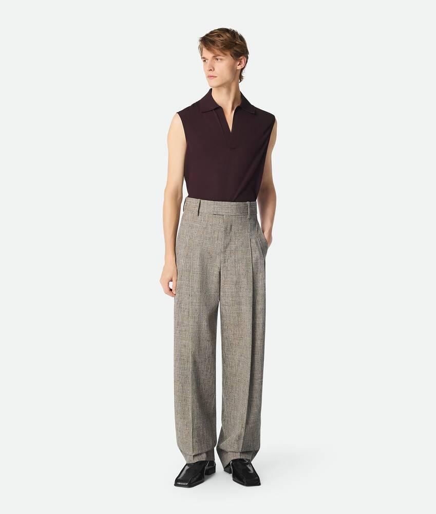 Men's Fleck Viscose Straight Trousers in Sahara melange/multicolor Product Image