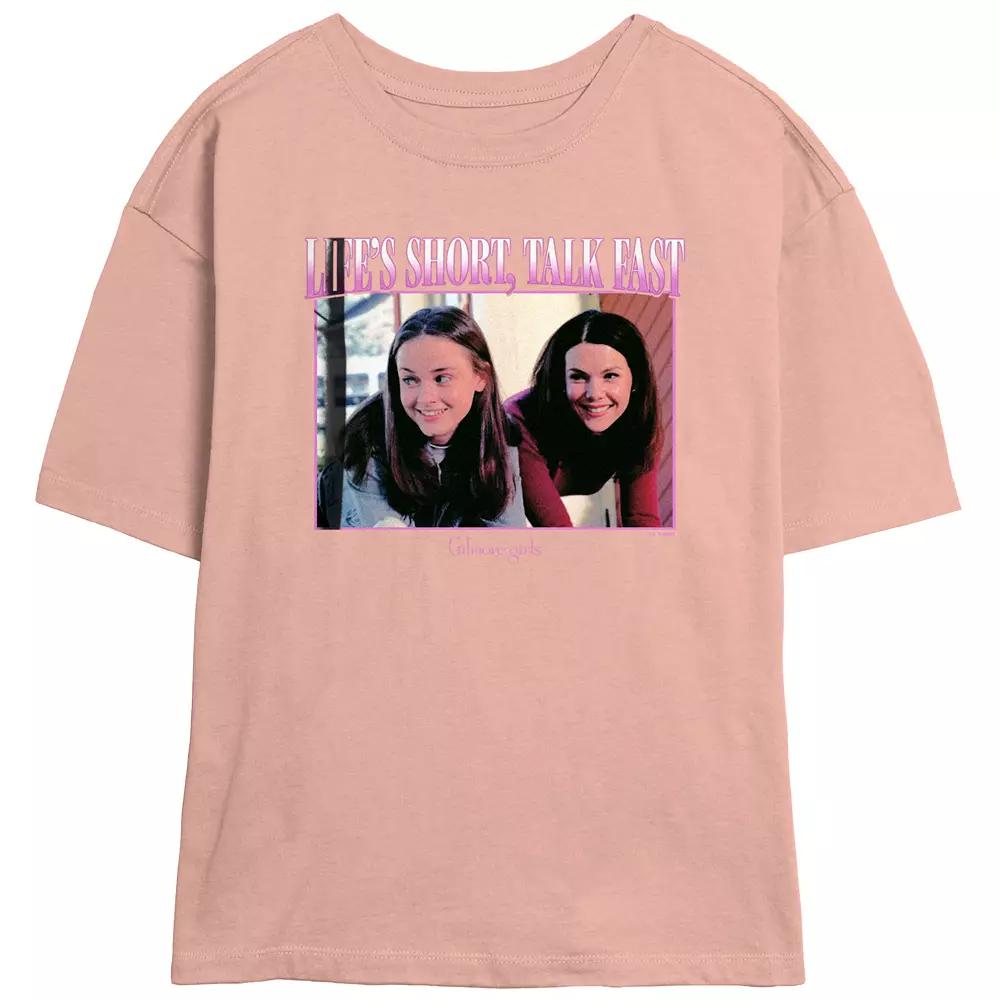 Juniors' Gilmore Girls Life's Short Talk Fast Skimmer Graphic Tee, Women's, Size: XS, Pink Product Image