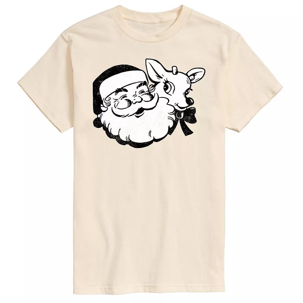 Men's Santa & Reindeer Graphic Tee,  Product Image