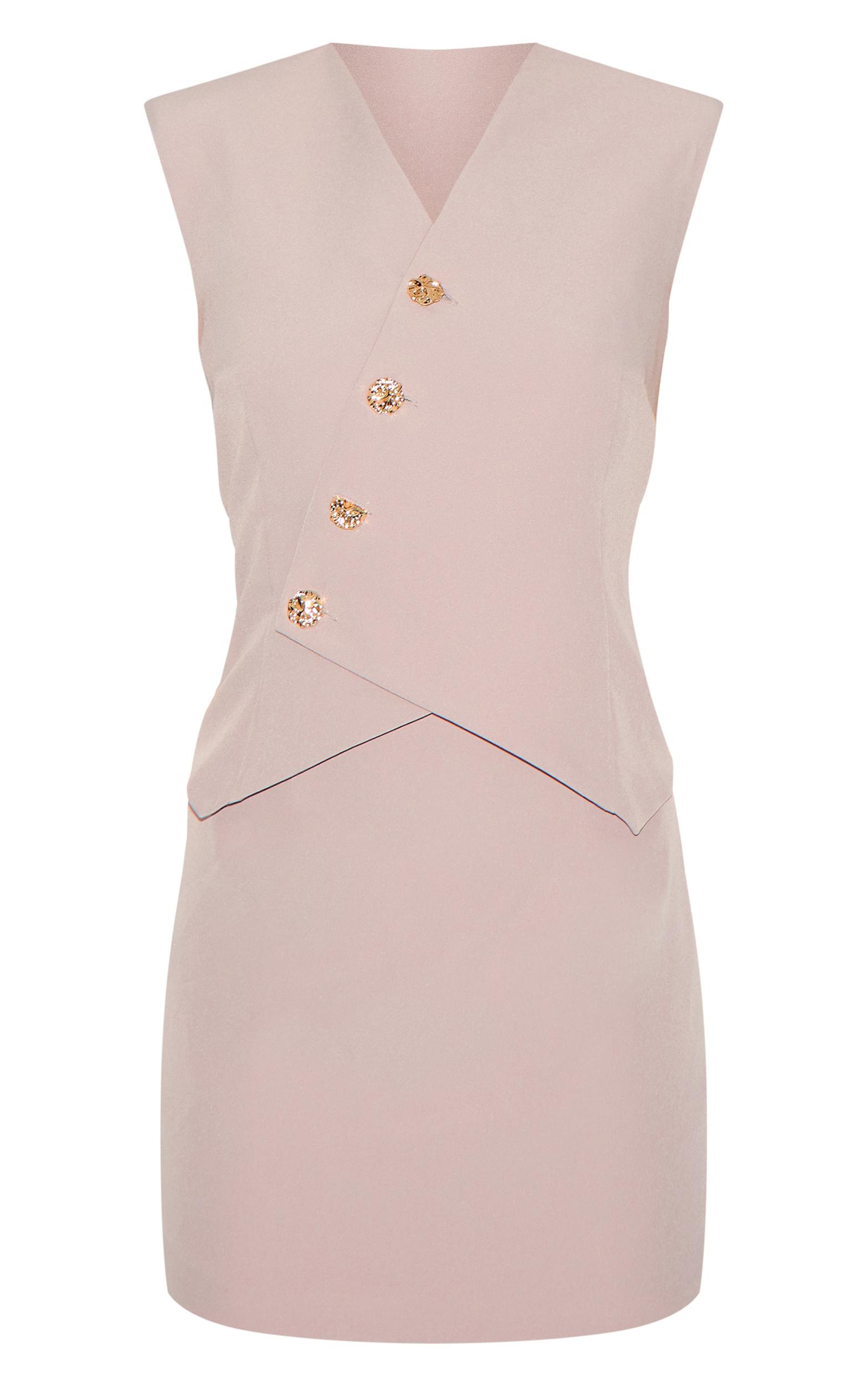 Clay Woven Asymmetric Mini Dress Product Image