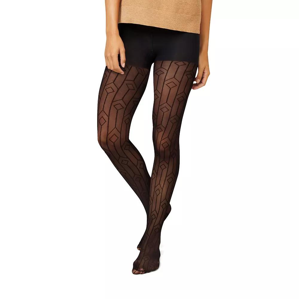 Women's Hanes® Diamond Outline Control Top Tights HG0017,  Product Image
