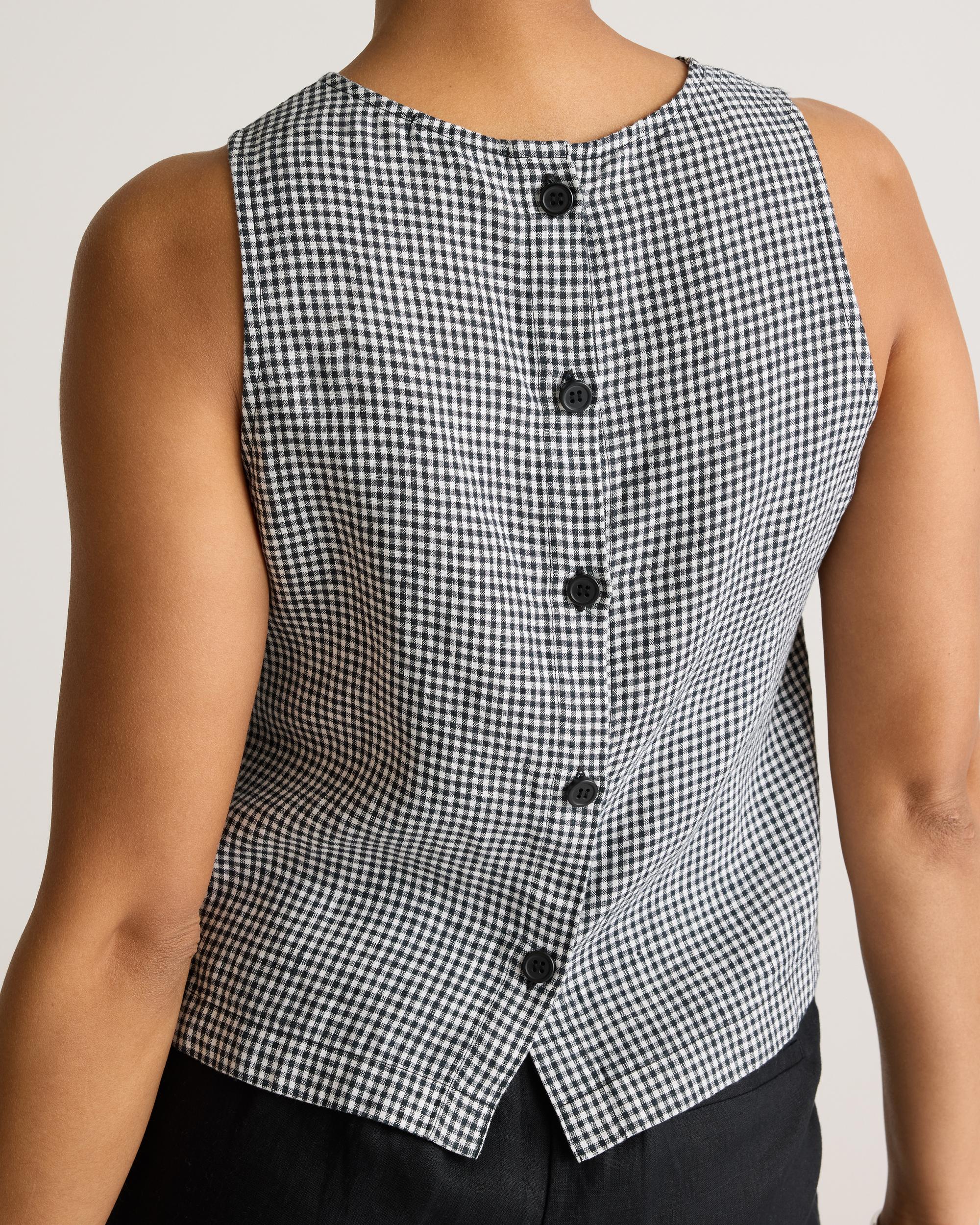 Quince | Women's 100% European Linen Cropped Tank Top Product Image