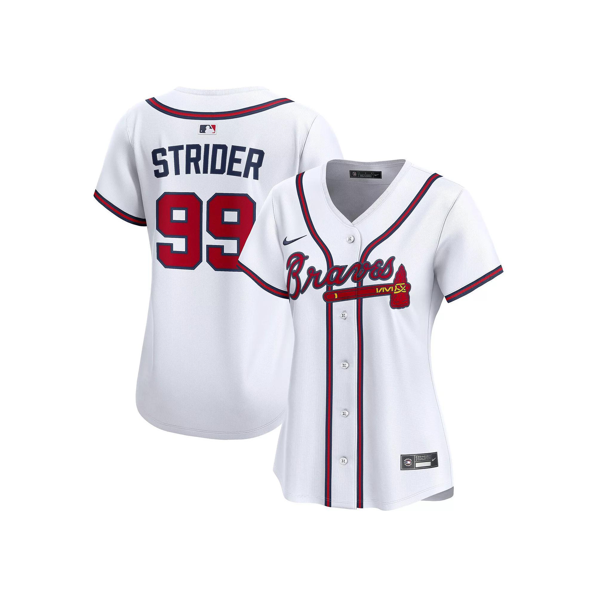 Women's Nike Spencer Strider White Atlanta Braves Home Limited Player Jersey,  Product Image