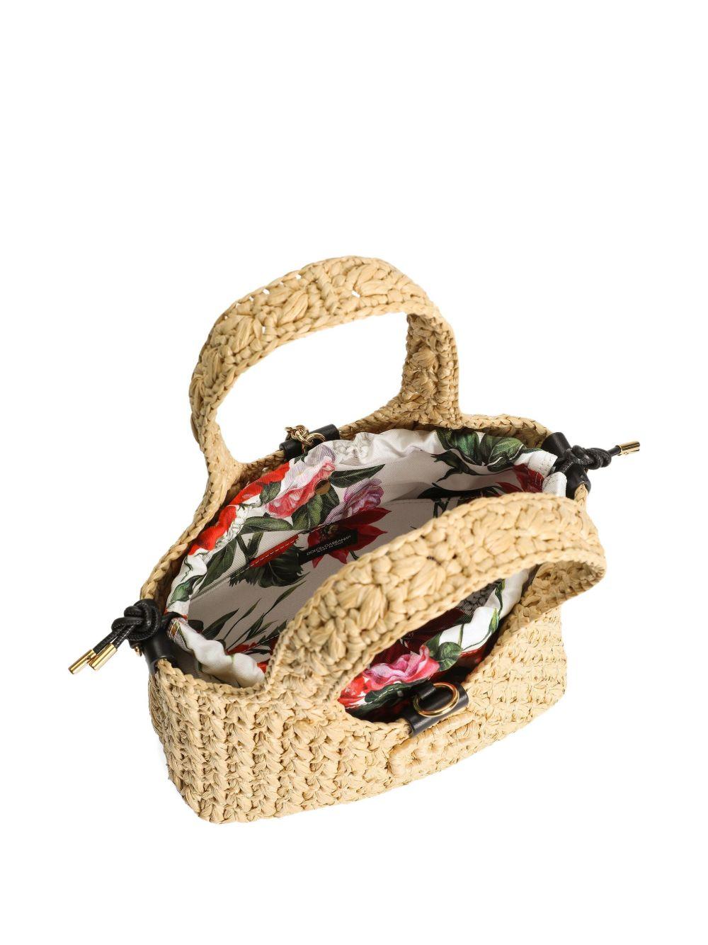woven-raffia tote bag Product Image