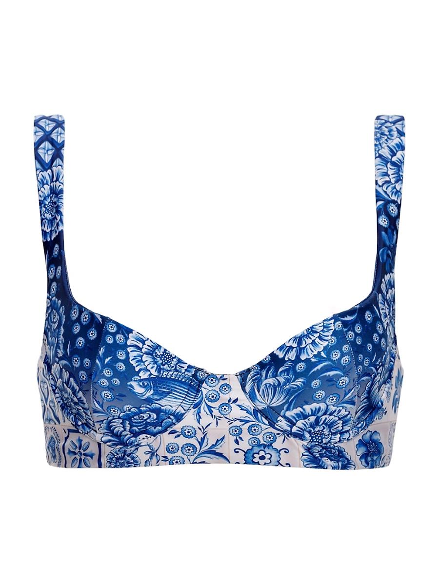 Womens Riveria Radiance Balena Azure Floral Underwire Bikini Top Product Image