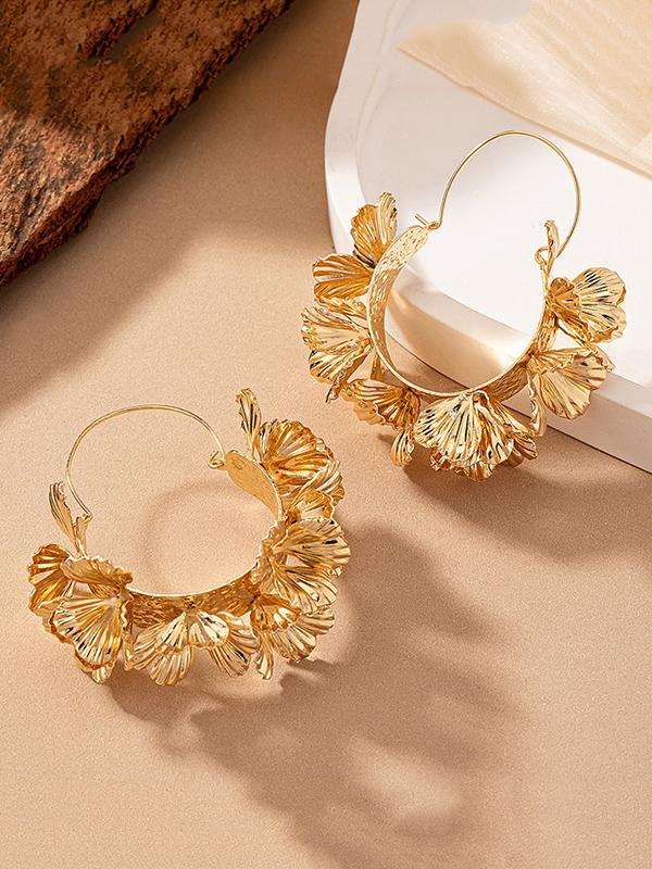 Flower Shape Drop Earrings Product Image